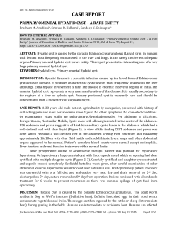 primary omental hydatid cyst &ndash; a rare entity