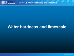 IC6.11.5 Water hardness and limescale