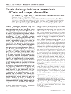 Chronic cholinergic imbalances promote brain diffusion and