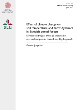 Effect of climate change on soil temperature and - W