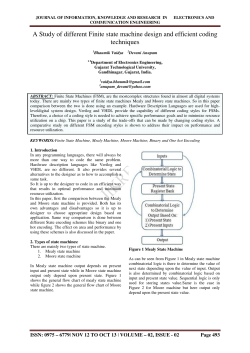 A Study of different Finite state machine design and