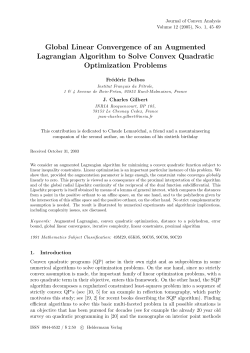 Global Linear Convergence of an Augmented Lagrangian Algorithm