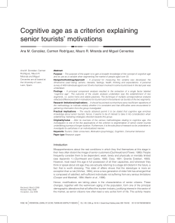 Cognitive age as a criterion explaining senior tourists` motivations