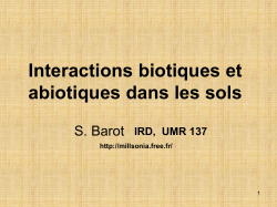 ESOL, Interactions biotiques dans les sols