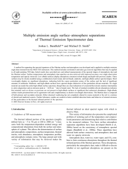 Multiple emission angle surface&ndash;atmosphere separations of