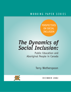 The Dynamics of Social Inclusion