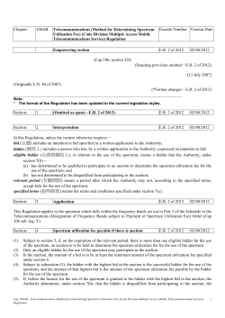 Method for Determining Spectrum Utilization Fee