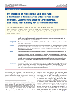 Pre-Treatment of Mesenchymal Stem Cells With a