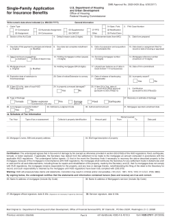 Single-Family Application for Insurance Benefits
