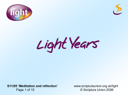 S11/05 `Meditation and reflection`