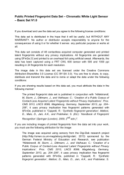 Public Printed Fingerprint Data Set &ndash; Chromatic White Light Sensor