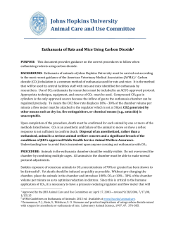 Euthanasia of rodents using CO2