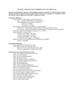 QUALIFICATIONS OF JUSTIN P. BIERSCHWALE, ARA, MRICS, MAI