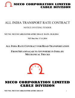 all india transport rate contract