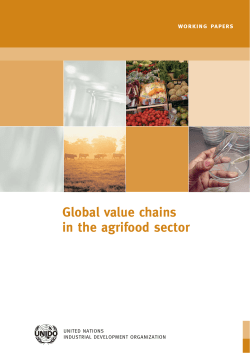 Global value chains in the agrifood sector
