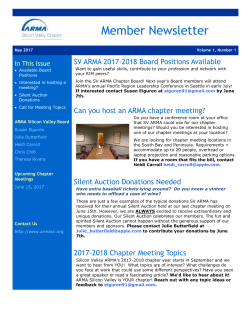 SV ARMA 2017-2018 Board Positions Available