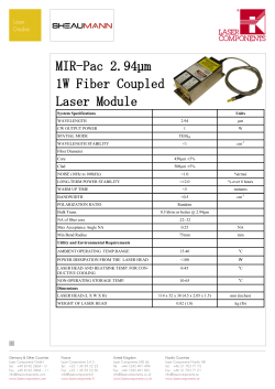 2940 nm MirPac 1W 450 &micro;m