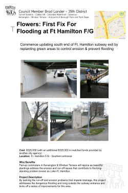 Flowers: First Fix For Flooding at Ft Hamilton F/G