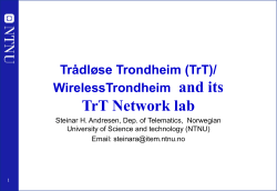 Framtidas veg/Trondheim som laboratorium &rdquo;Den instrumenterte by