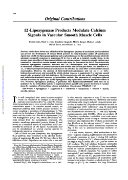 Original Contributions 12-Lipoxygenase Products
