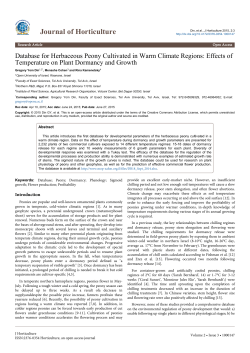 Journal of Horticulture