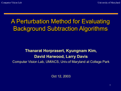 A Statistical Approach for Real-time Robust Background Subtraction