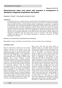 Phytochemicals taken from plants with potential in management of