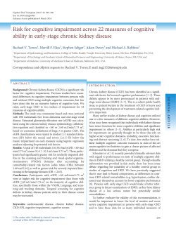 Risk for cognitive impairment across 22 measures of cognitive ability