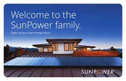 SunPower Solar System Welcome Kit