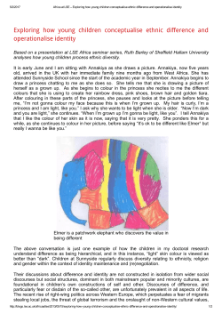 Exploring how young children conceptualise ethnic difference and