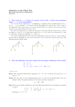 Solutions to the Final Test