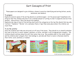 Sorting Concepts of Print