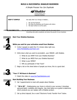 build a successful shaklee business