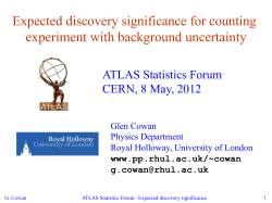 Expected discovery significance for counting experiment with