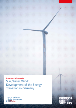 Sun, water, wind : development of the energy transition in Germany