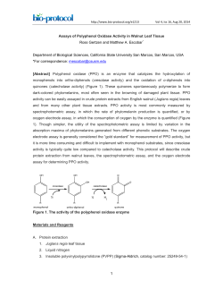 Assays of Polyphenol Oxidase Activity in Walnut Leaf Tissue Ross