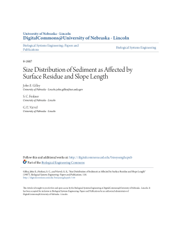 Size Distribution of Sediment as Affected by Surface Residue and