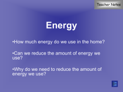 Energy use in School PowerPoint