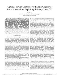 Optimal Power Control over Fading Cognitive Radio