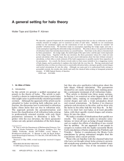 A general setting for halo theory