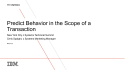 Predict Behavior in the Scope of a Transaction