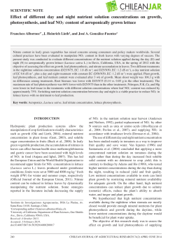 Effect of different day and night nutrient solution concentrations on