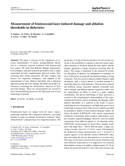 Measurement of femtosecond laser-induced damage and ablation