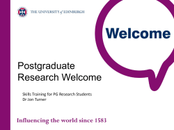 Skills Training for Postgraduate Research Students