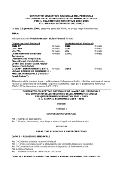 contratto collettivo nazionale del personale