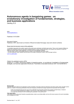Autonomous agents in bargaining games : an evolutionary