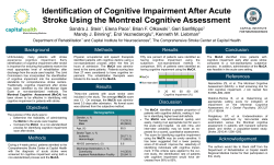 Identification of Cognitive Impairment After Acute Stroke Using the