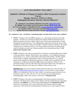 ACPA 2014 SESSION Qualitative Methods as Pedagogy in Student