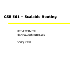 CSE/EE 461 Introduction to Computer Networks