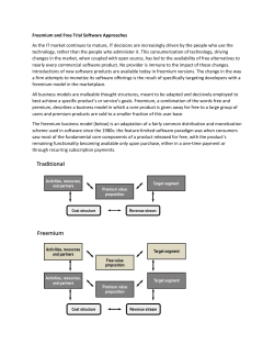 Freemium and Free Trial Software Approaches As